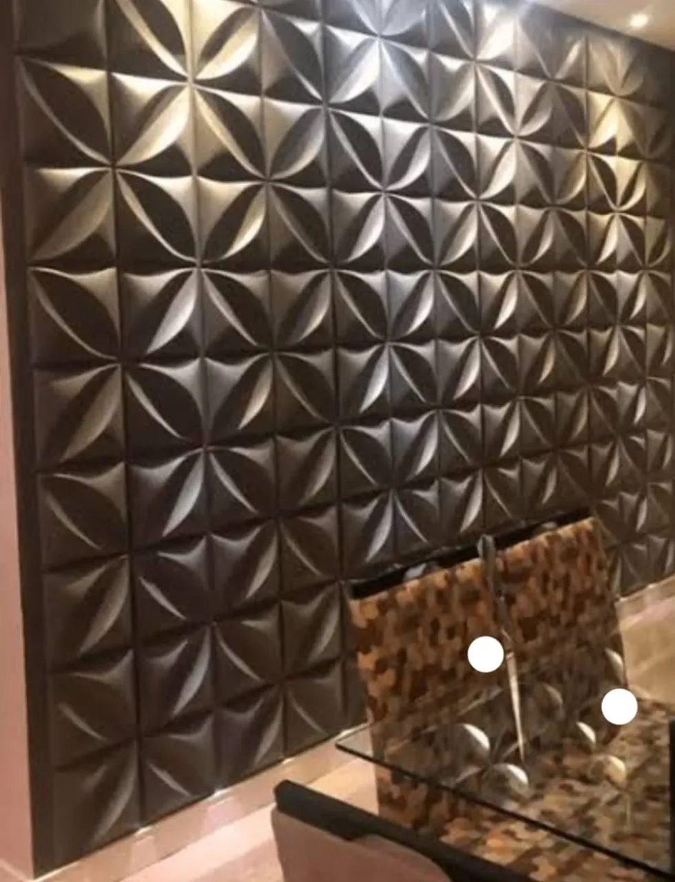 Parede 3D Floral Bronze